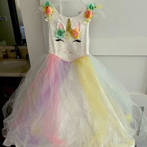 Girls 5T Unicorn Princess Dress